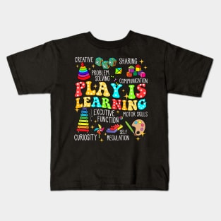 Retro Play Is Learning Kindergarten Teacher Daycare Kids T-Shirt